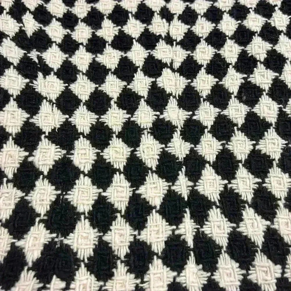 Trina Turk Wool Blend Jacket Size 4 Tweed Preppy Velvet Trim Bows Chic Career - Picture 10 of 10